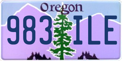 OR license plate 983ILE