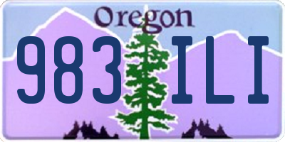 OR license plate 983ILI