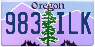 OR license plate 983ILK