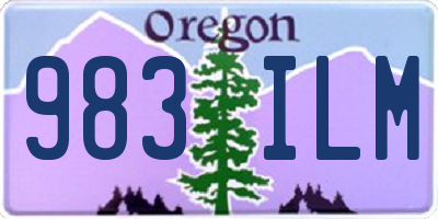 OR license plate 983ILM