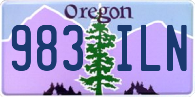 OR license plate 983ILN
