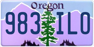 OR license plate 983ILO