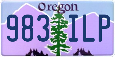 OR license plate 983ILP