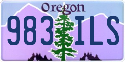 OR license plate 983ILS