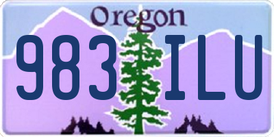 OR license plate 983ILU