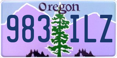 OR license plate 983ILZ