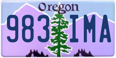 OR license plate 983IMA