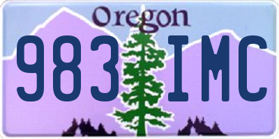 OR license plate 983IMC
