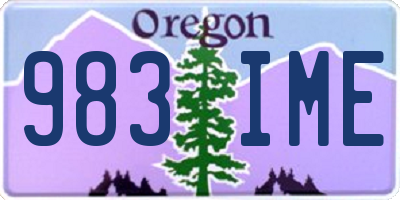 OR license plate 983IME