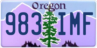 OR license plate 983IMF