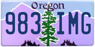 OR license plate 983IMG