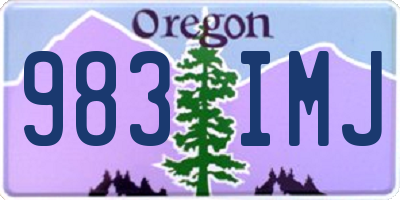 OR license plate 983IMJ