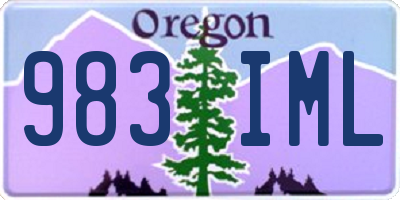 OR license plate 983IML