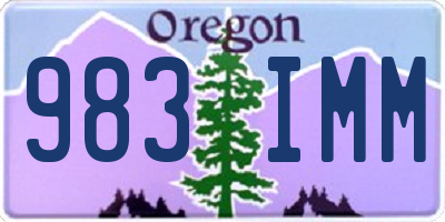OR license plate 983IMM