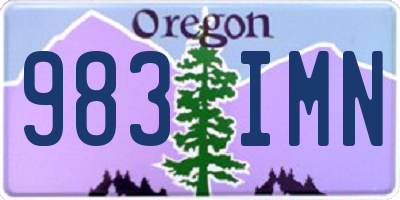 OR license plate 983IMN