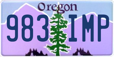 OR license plate 983IMP