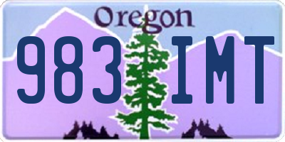 OR license plate 983IMT