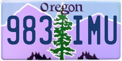 OR license plate 983IMU