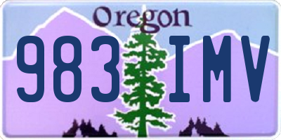OR license plate 983IMV