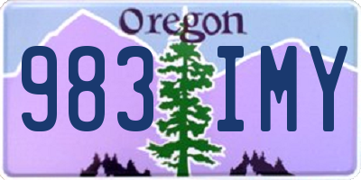 OR license plate 983IMY