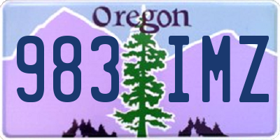 OR license plate 983IMZ