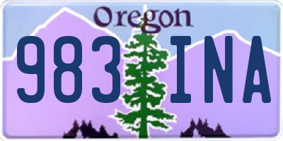 OR license plate 983INA