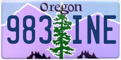 OR license plate 983INE