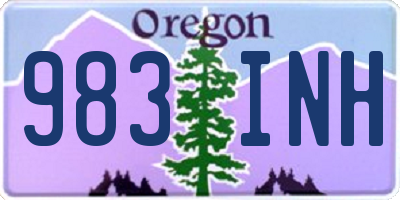 OR license plate 983INH