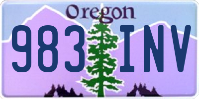 OR license plate 983INV