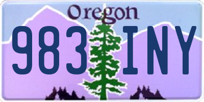 OR license plate 983INY