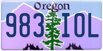 OR license plate 983IOL