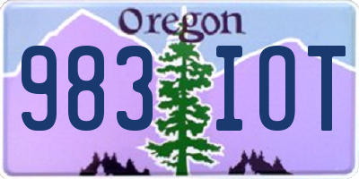 OR license plate 983IOT