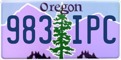 OR license plate 983IPC