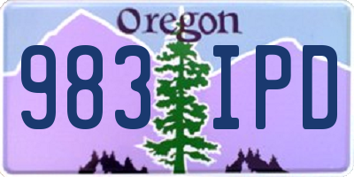 OR license plate 983IPD