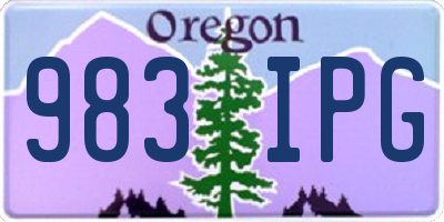 OR license plate 983IPG