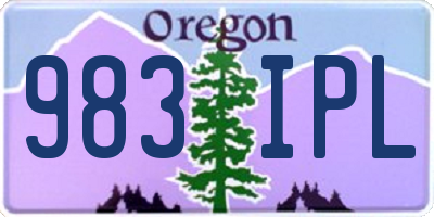 OR license plate 983IPL