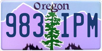 OR license plate 983IPM