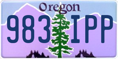 OR license plate 983IPP