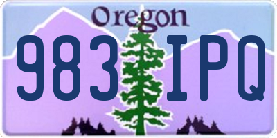 OR license plate 983IPQ