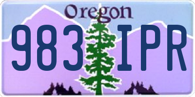OR license plate 983IPR
