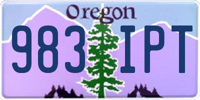OR license plate 983IPT