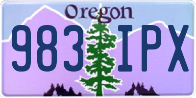 OR license plate 983IPX