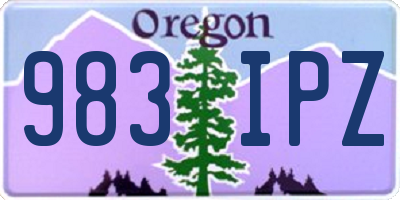 OR license plate 983IPZ