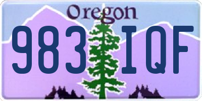 OR license plate 983IQF