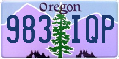 OR license plate 983IQP