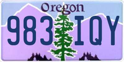 OR license plate 983IQY