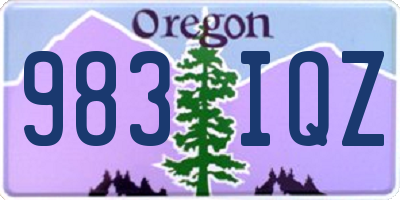 OR license plate 983IQZ