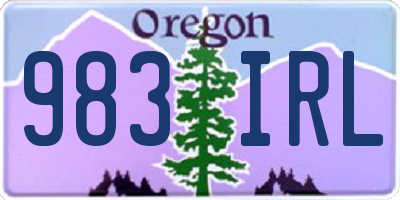 OR license plate 983IRL