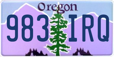 OR license plate 983IRQ