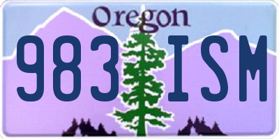 OR license plate 983ISM